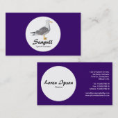 Cirkel - Gele legende meeuw - Diep Paars Visitekaartje (Voorkant / Achterkant)