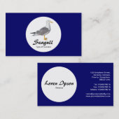 Cirkel - Gele legermeeuw - Diepe marine Visitekaartje (Voorkant / Achterkant)