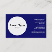 Cirkel - Gele legermeeuw - Diepe marine Visitekaartje (Achterkant)