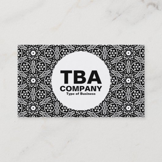 Cirkel - Geometrische bloemen Visitekaartje (Voorkant)