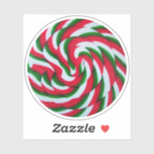 Cirkel groen rood en wit Snoep Vorm Foto Sticker (Vel)