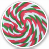 Cirkel groen rood en wit Snoep Vorm Foto Sticker (Voorkant)