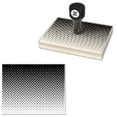 Cirkel Halftoonverlooppatroon 4" x 5" Rechthoek Rubberstempel (Gestempeld)