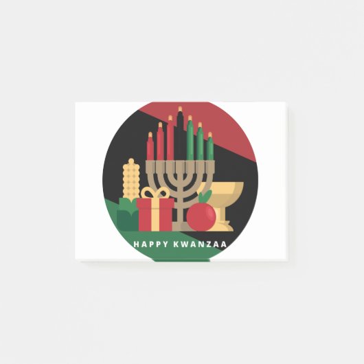 cirkel Happy Kwanzaa Post-it® Notes (Voorkant)