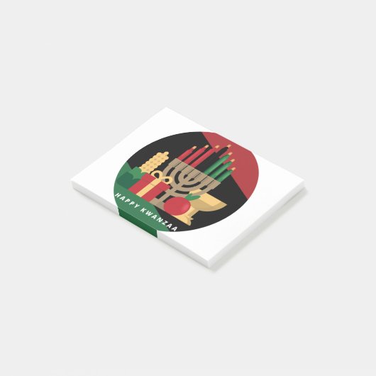 cirkel Happy Kwanzaa Post-it® Notes (Schuin)
