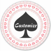 Cirkel Harten Zwarte Schop Thunder_Cove Sticker (Voorkant)