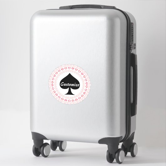 Cirkel Harten Zwarte Schop Thunder_Cove Sticker (Koffer)