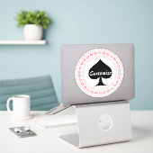 Cirkel Harten Zwarte Schop Thunder_Cove Sticker (Laptop op bureau)