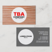 Cirkel - hout 01 visitekaartje (Voorkant / Achterkant)