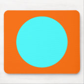 Cirkel - IJsblauw en Oranje Muismat (Voorkant)