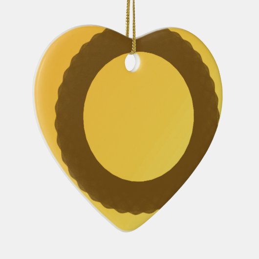 cirkel in bruine aarde abstract keramisch ornament (Rechts)