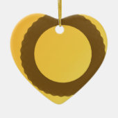 cirkel in bruine aarde abstract keramisch ornament (Voorkant)