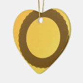 cirkel in bruine aarde abstract keramisch ornament (Links)