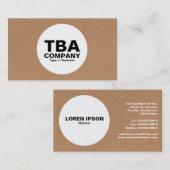 Cirkel - Kartonnen doos Visitekaartje (Voorkant / Achterkant)