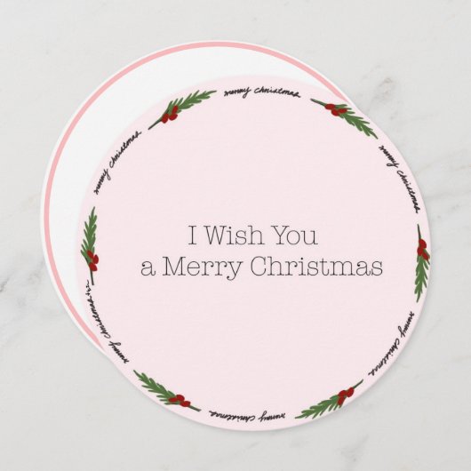 Cirkel kerstkaart (Voorkant / Achterkant)