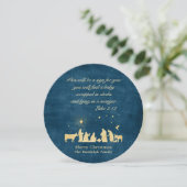 Cirkel kerstkaarten met nerviteitsgevoel feestdagenkaart (Staand voorkant)