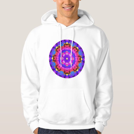 Cirkel Kleurrijke Mozaïek Design Hoodie (Voorkant)