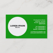 Cirkel - Koe - groen gras Visitekaartje (Achterkant)