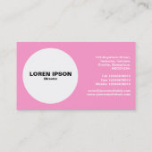 Cirkel - Koe - Roze Visitekaartje (Achterkant)