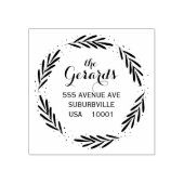 Cirkel krans takken aangepaste rubberen stempel (Afrduk)