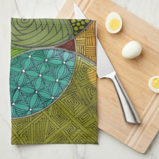 Cirkel leuke keukenhanddoek (Quarter Fold)