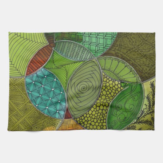 Cirkel leuke keukenhanddoek (Horizontaal)