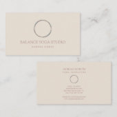 Cirkel levenssymbool Yoga-instructeur Gepersonalis Visitekaartje (Voorkant / Achterkant)