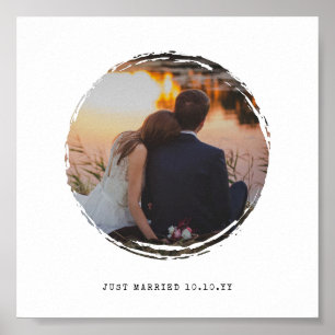 Cirkel Lijst Verf Splotch Foto Liefde Poster