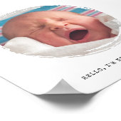Cirkel Lijst Verf Splotch Foto Nieuwe baby Poster (Hoek)
