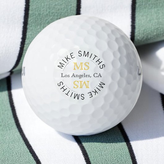 Cirkel logo golf-speler monogram golfballen
