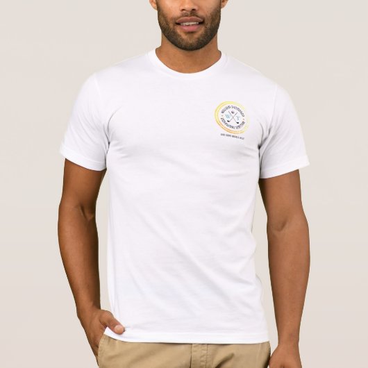 Cirkel logo monogram voor golfspeler t-shirt (Voorkant)