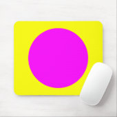 Cirkel - magenta op geel muismat (Met muis)