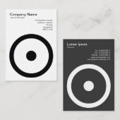 Cirkel met centrale plaats visitekaartje (Voorkant / Achterkant)