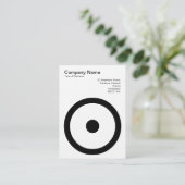 Cirkel met centrale plaats visitekaartje (Staand voorkant)