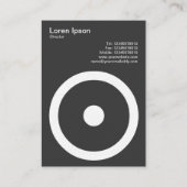 Cirkel met centrale plaats visitekaartje (Achterkant)