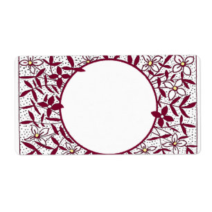 Cirkel met daisy-grens etiket