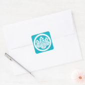 Cirkel met Go-San-Kiri Vierkante Sticker (Envelop)