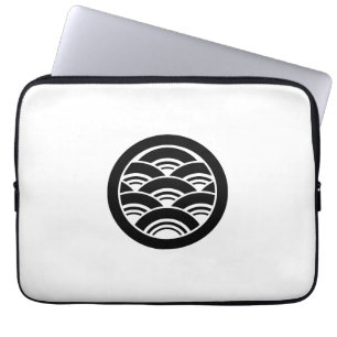 Cirkel met seigaiha laptop sleeve
