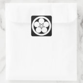 Cirkel met umebachi vierkante sticker (Tas)