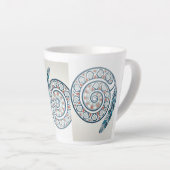 cirkel met veer latte mok (Rechterhoek)