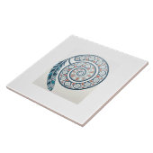 cirkel met veer tegeltje (Zijkant)