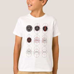 Cirkel met zwaard katabami ontwerp t-shirt
