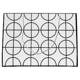 Cirkel met zwarte en witte streep groot cadeauzakje