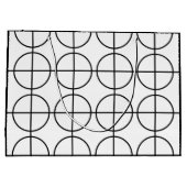 Cirkel met zwarte en witte streep groot cadeauzakje (Achterkant)