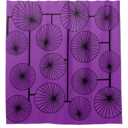 Cirkel mobiel douchegordijn (Voorkant)