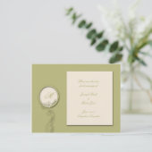 Cirkel Monogram in Groen en Crème Opslaan van de D Save The Date (Staand voorkant)