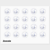 Cirkel Monogram Sticker in Periwinkle - S (Vel)