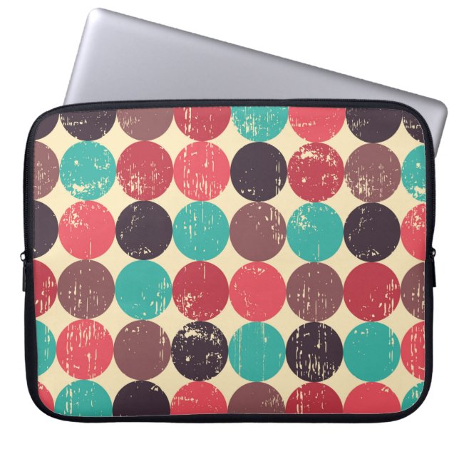 Cirkel naadloos patroon. Naadloos patroon. Mid cen Laptop Sleeve (Voorkant)