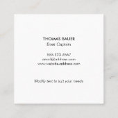 Cirkel Nautical Rope Gold Ship Wheel Vierkante Visitekaartje (Achterkant)