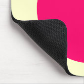 Cirkel - Neon Red en Bleek Geel Muismat (Hoek)